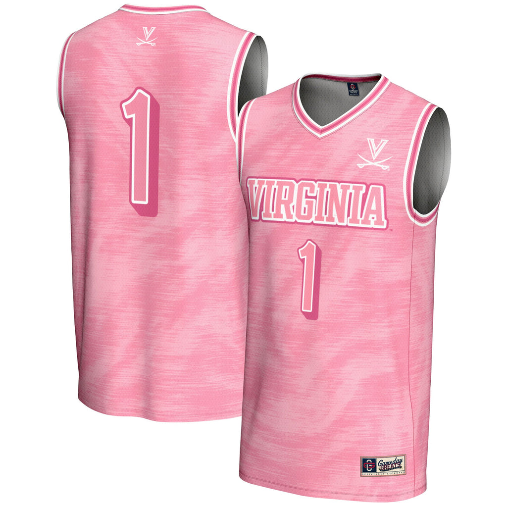 #1 Virginia Cavaliers Lightweight Basketball Jersey - Pink
