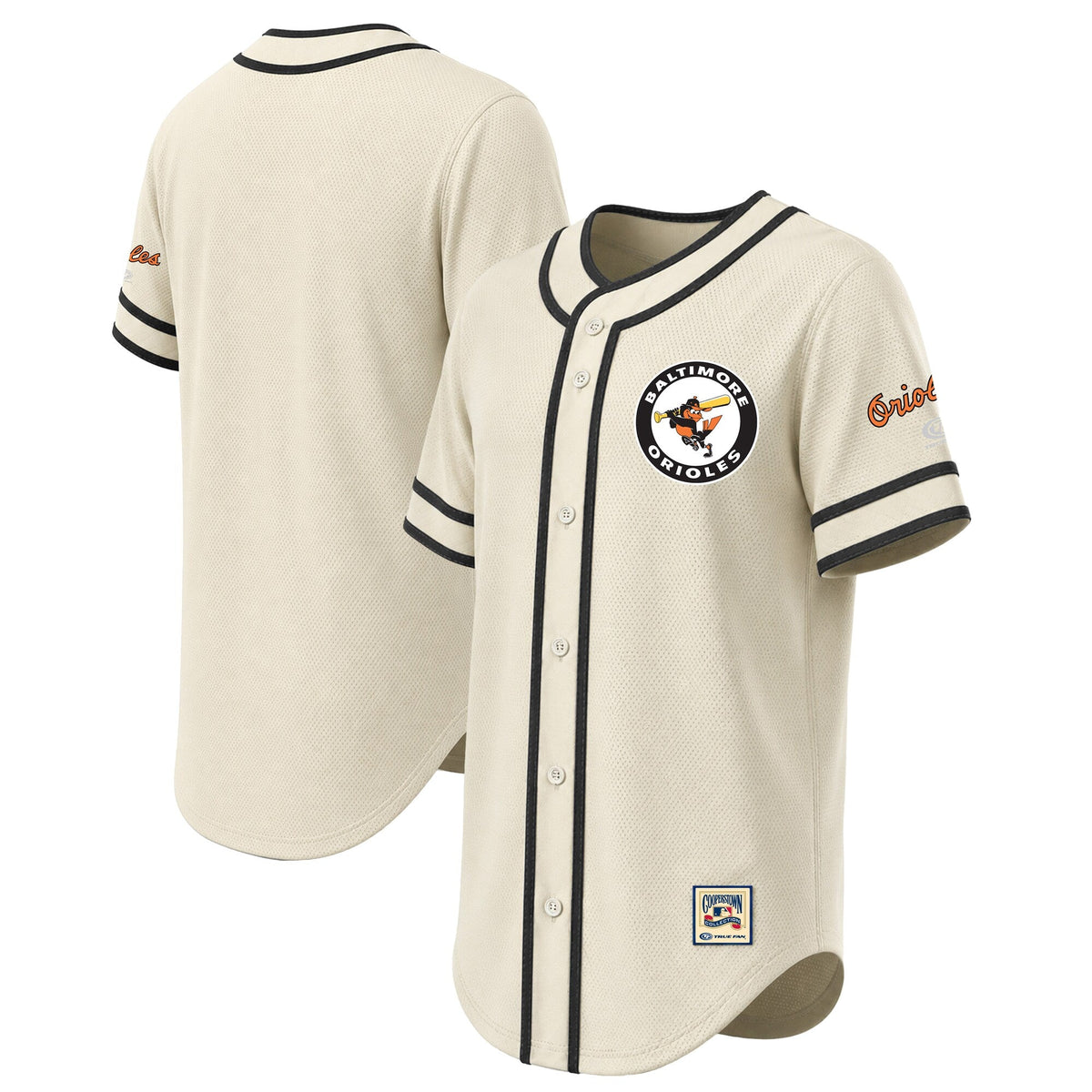 Baltimore Orioles Stitches Natural Throwback Fashion Baseball Jersey
