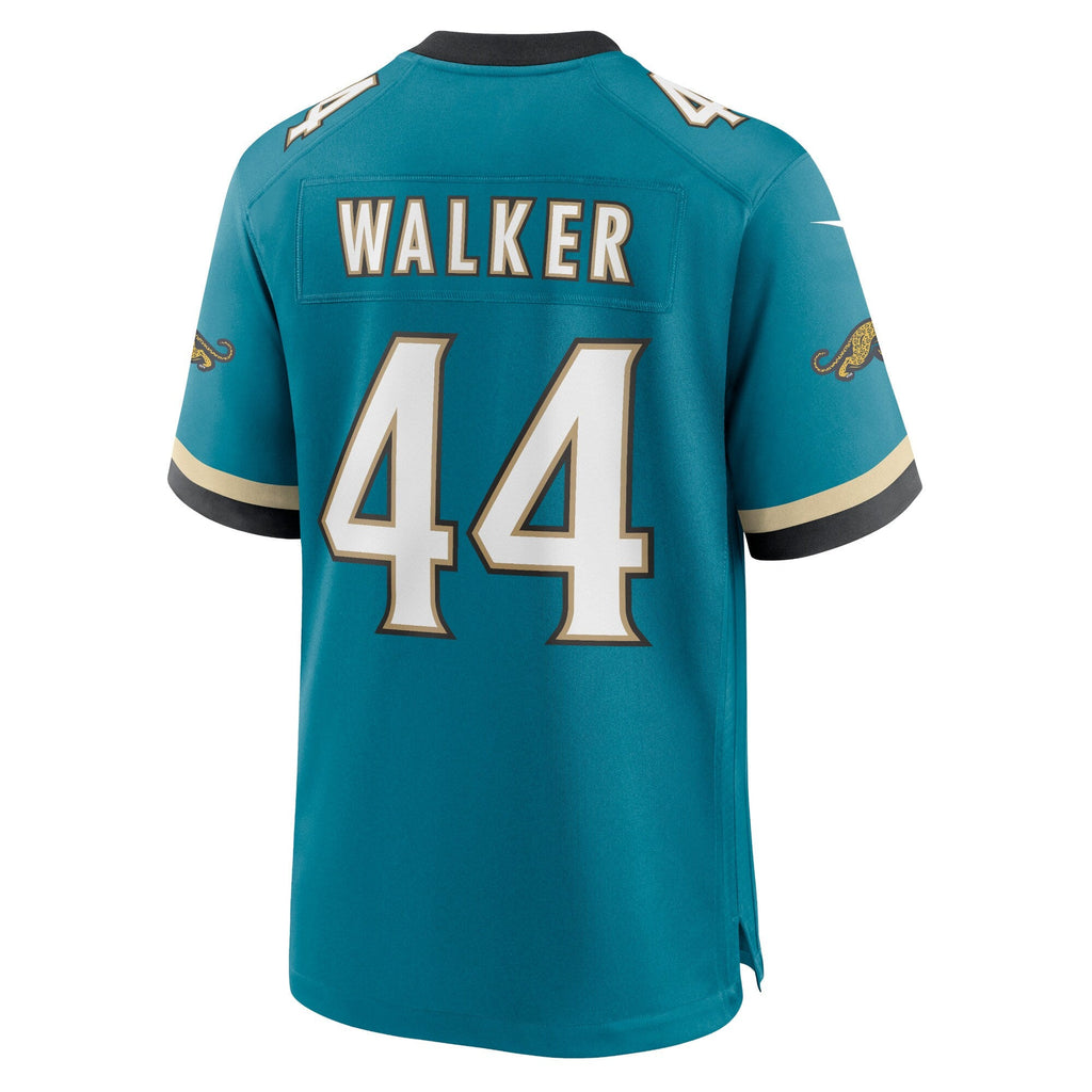 Jacksonville Jaguars Travon Walker Teal Prowler Throwback Player Game Football Jersey