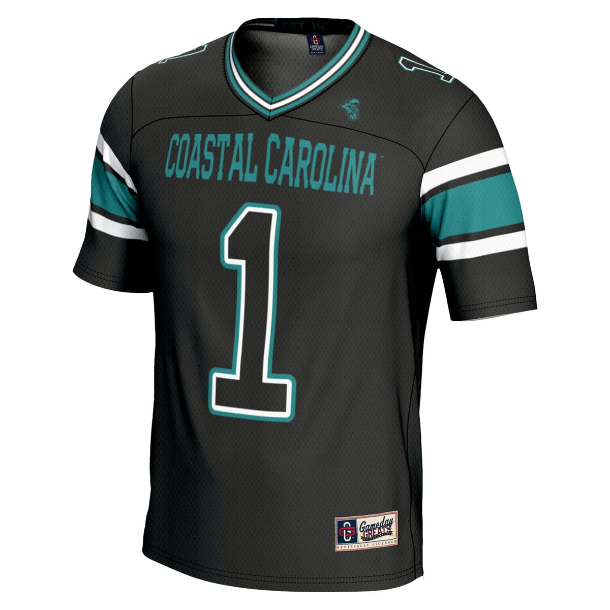 #1 Coastal Carolina Chanticleers Endzone Football Jersey - Black