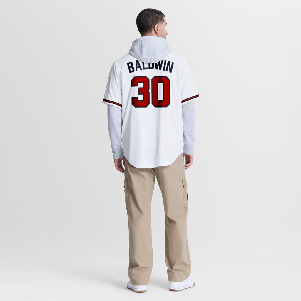 Atlanta Braves Drake Baldwin White Home Replica Baseball Jersey