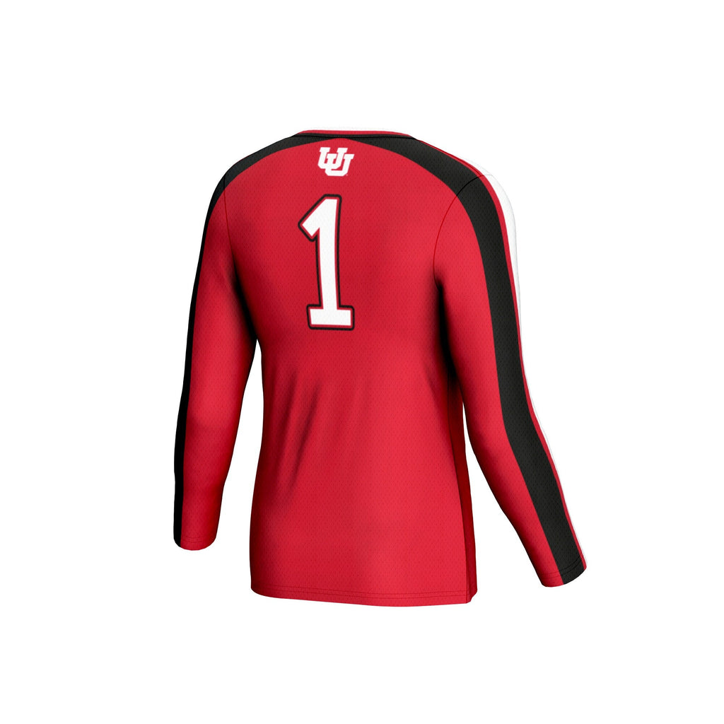 Utah Utes #1 Lightweight Volleyball Fashion Jersey - Red