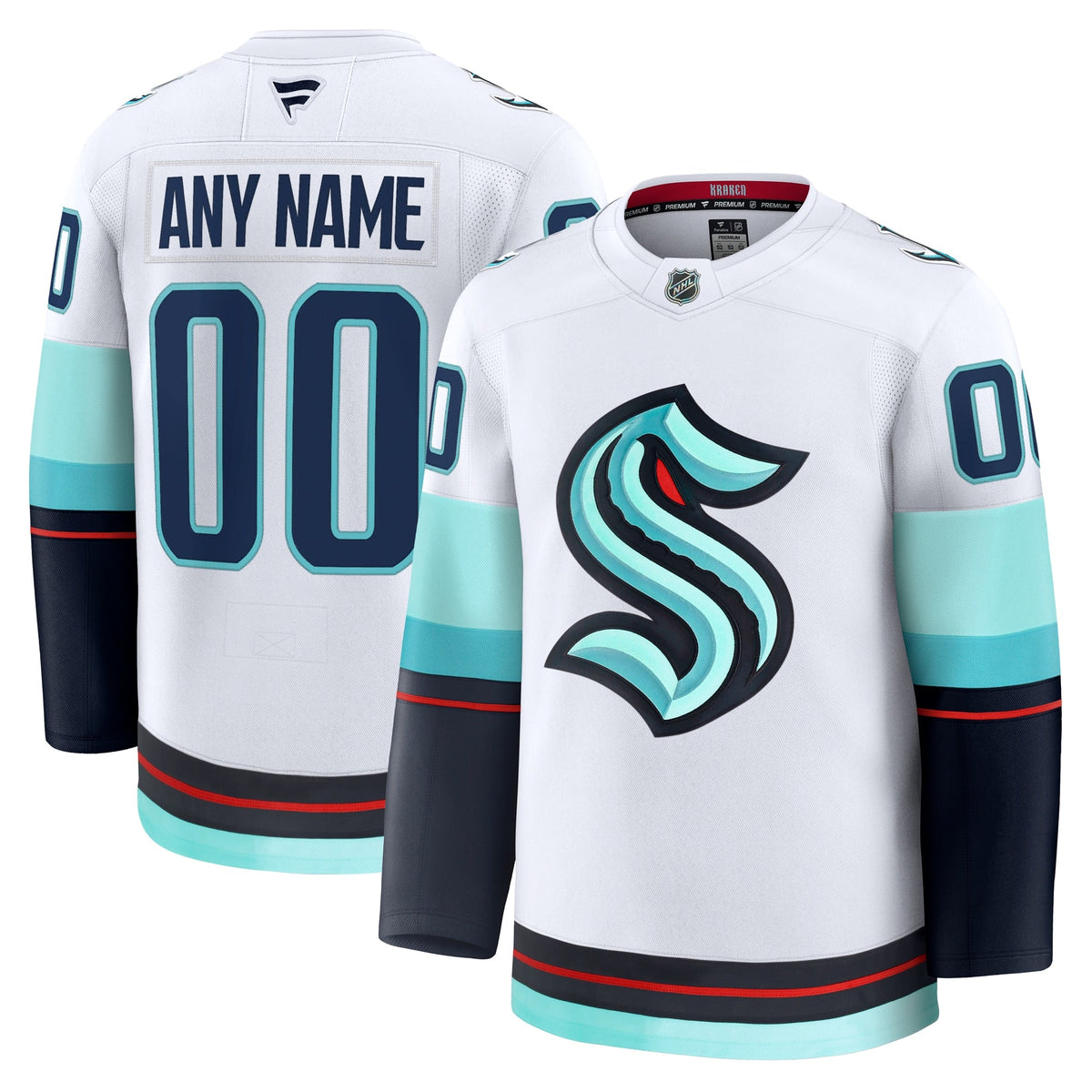 Seattle Kraken White Away Premium Custom Jersey