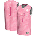 #1 Pink Houston Cougars Lightweight Basketball Fashion Jersey