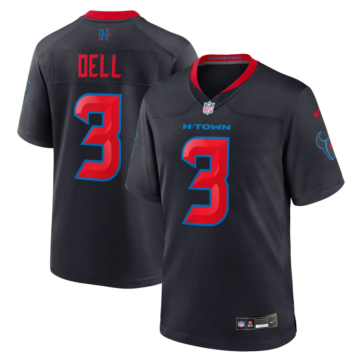 Houston Texans Tank Dell Navy 2nd Alternate Game Football Jersey