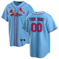 St. Louis Cardinals Light Blue Alternate Replica Custom Baseball Jersey