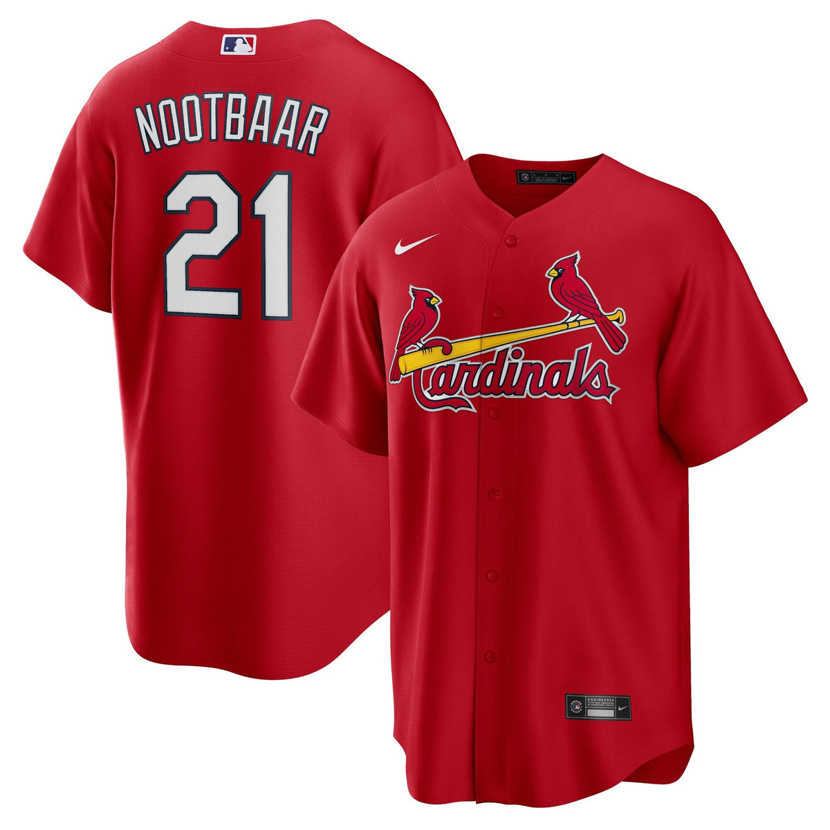 St. Louis Cardinals Lars Nootbaar Red Big & Tall Alternate Replica Player Baseball Jersey