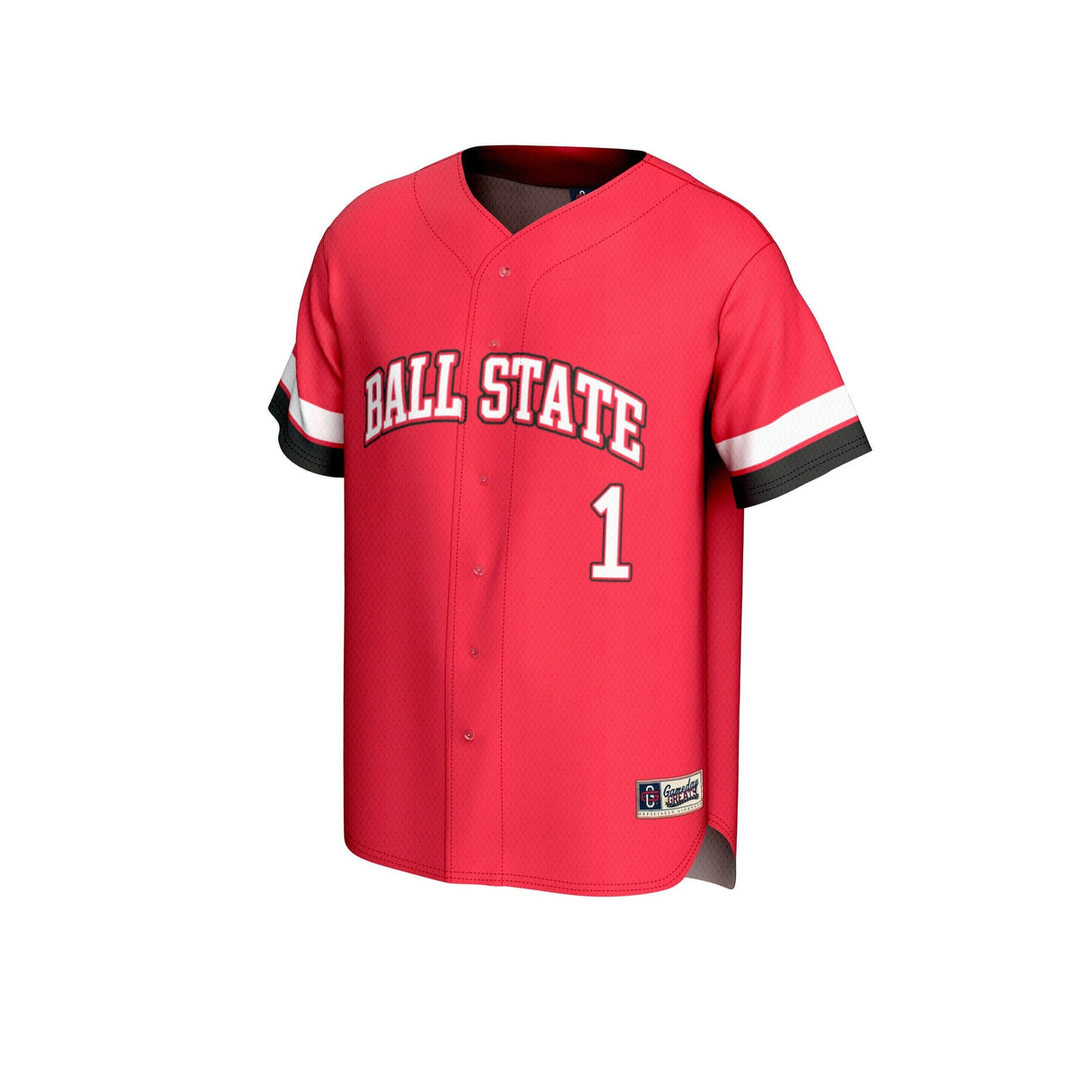 #1 Ball State Cardinals Lightweight Collegiate Baseball Fashion Jersey - Cardinal