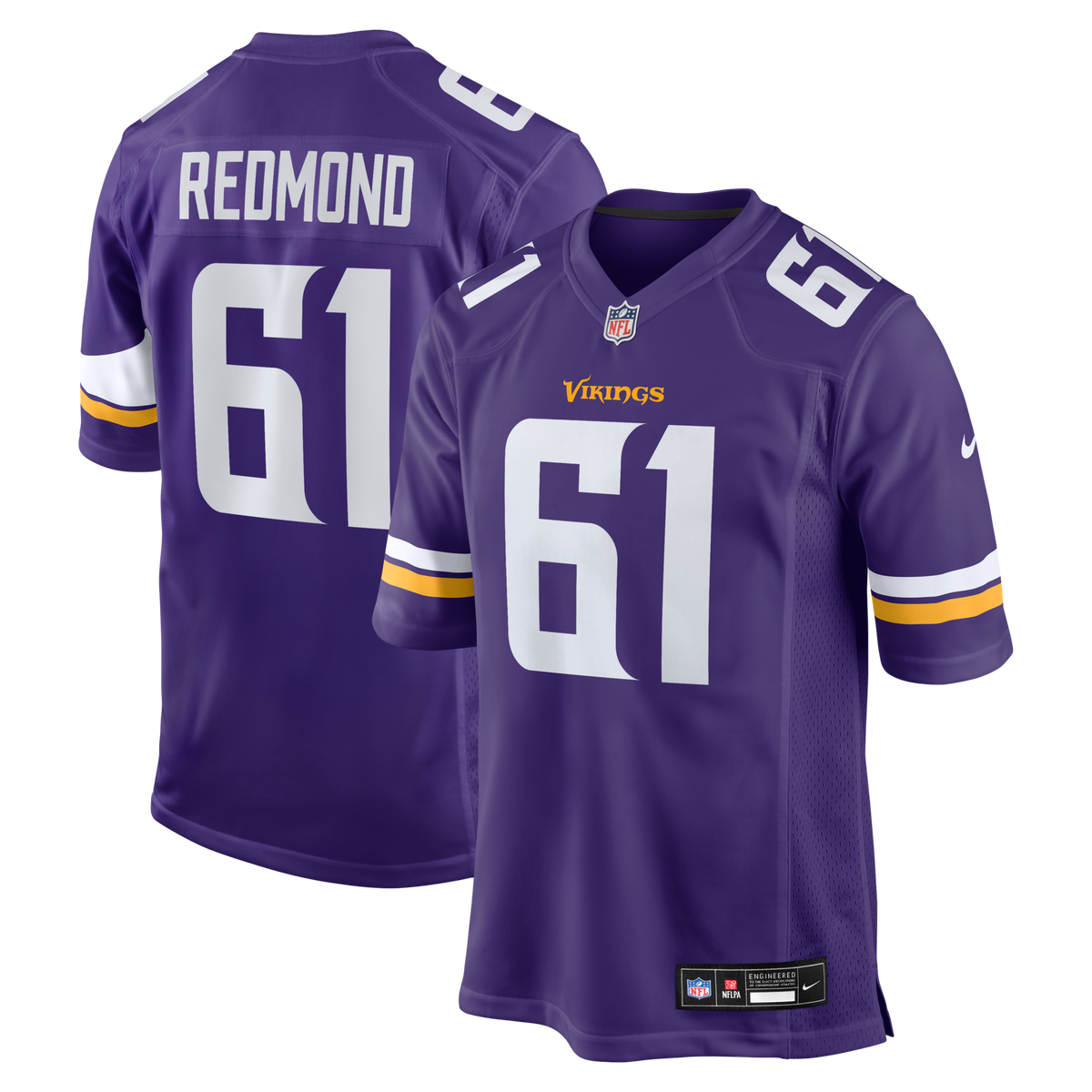 Minnesota Vikings Jalen Redmond Purple Game Football Jersey