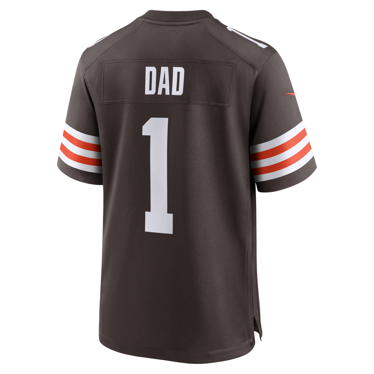 Cleveland Browns Number 1 Dad Brown Game Football Jersey
