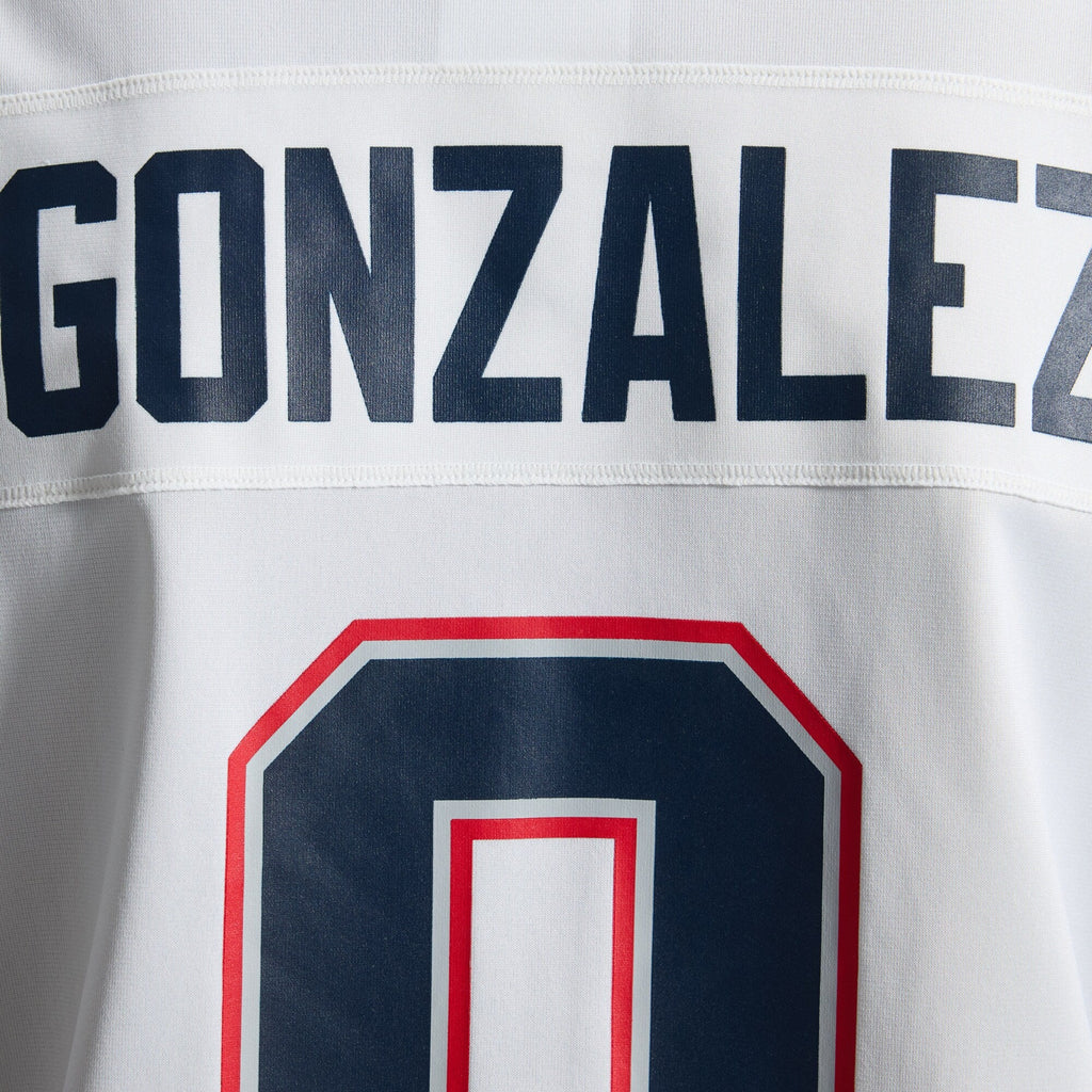 New England Patriots Christian Gonzalez White Game Football Jersey