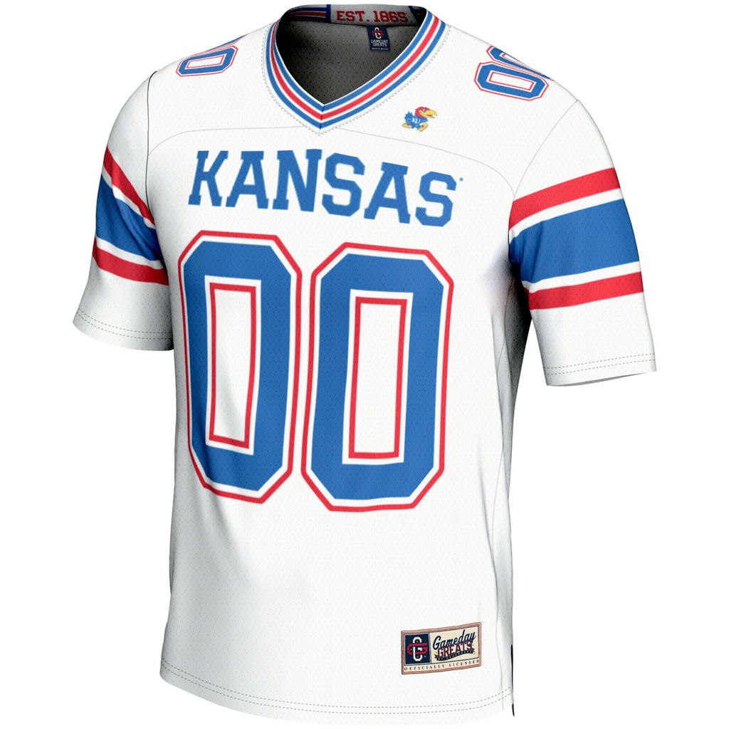 Kansas Jayhawks NIL Pick-A-Player Football Jersey - White