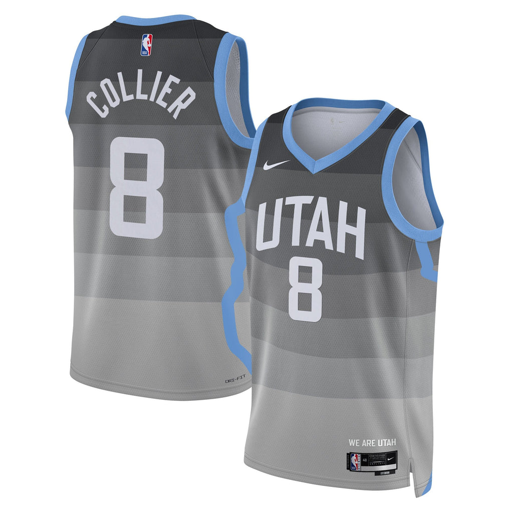 Utah Jazz 2025/26 City Edition Swingman Jersey - Gray - Isaiah Collier