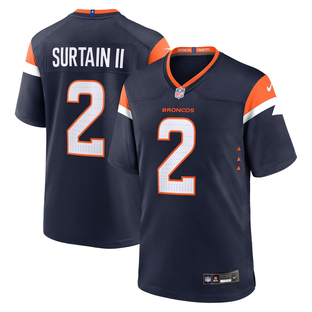 Denver Broncos Patrick Surtain II Navy Alternate Game Football Jersey