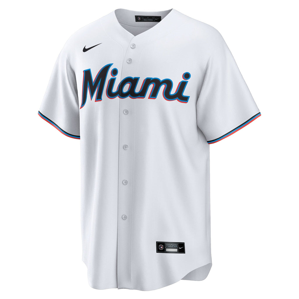 Miami Marlins Eury Perez White Home Replica Baseball Jersey