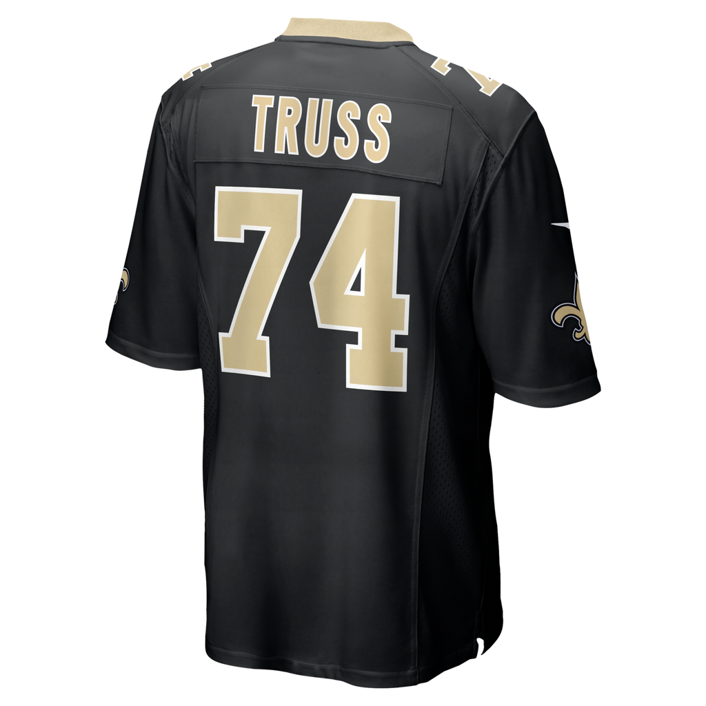 New Orleans Saints Xavier Truss Black Team Game Football Jersey