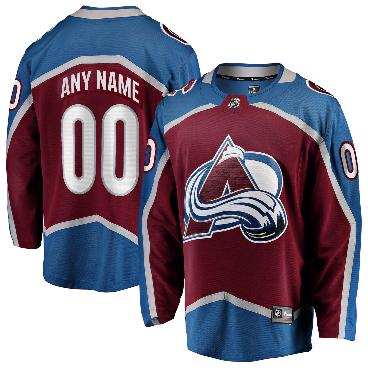 Colorado Avalanche Maroon Home Breakaway Custom Hockey Jersey
