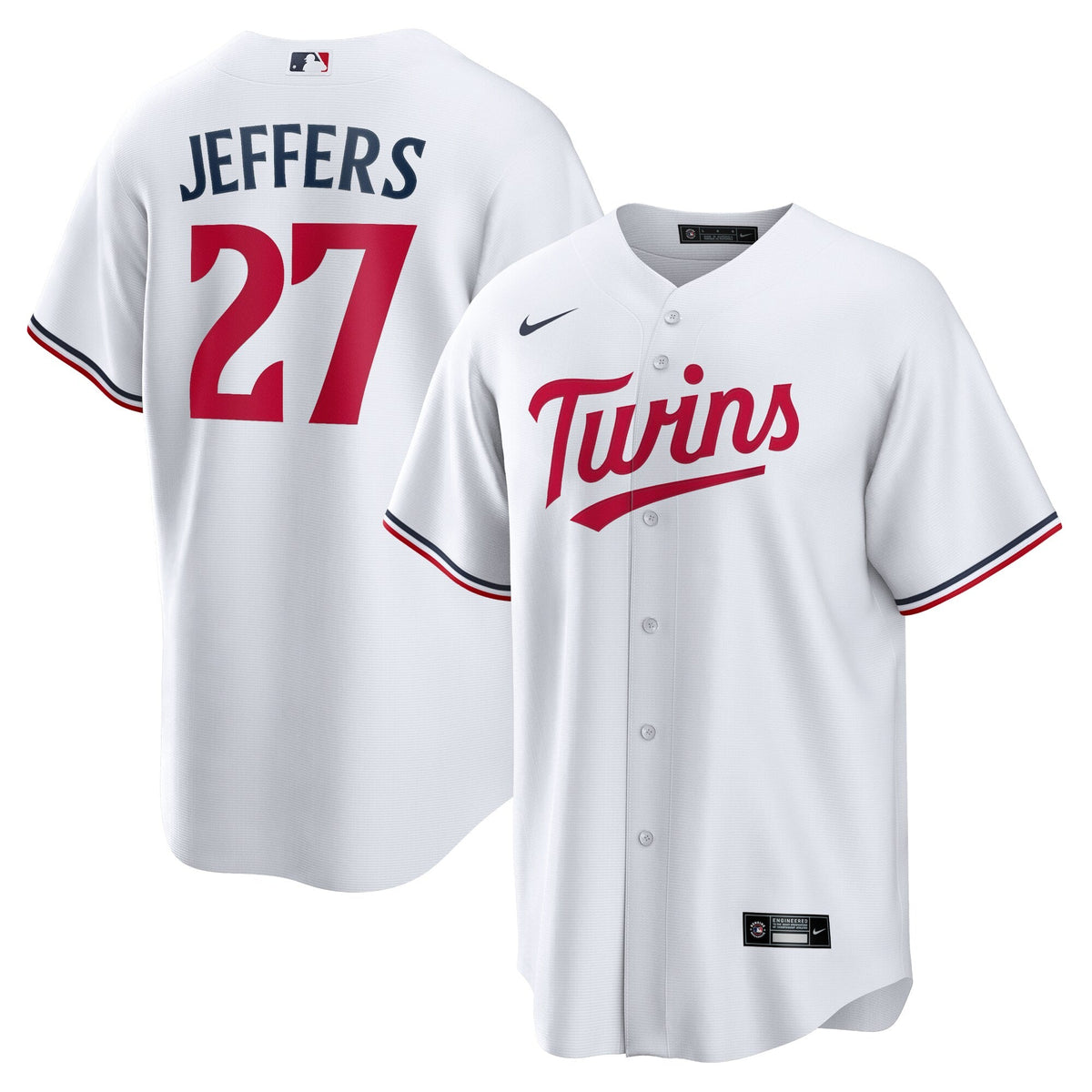Minnesota Twins Ryan Jeffers White Home Replica Player Baseball Jersey