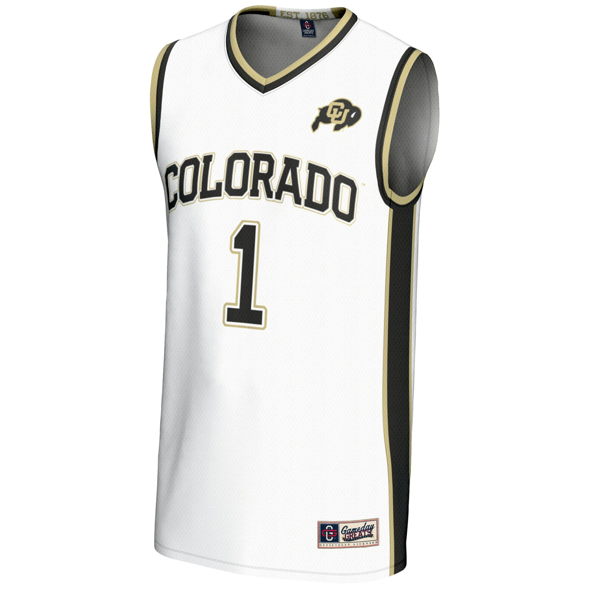 #1 Colorado Buffaloes Replica Lightweight Basketball Jersey - White
