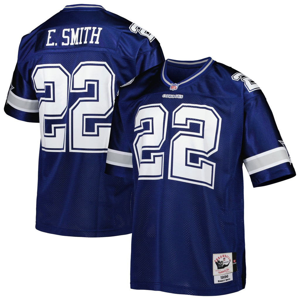 Dallas Cowboys 1996 Emmitt Smith Navy Throwback Retired Player Football Jersey