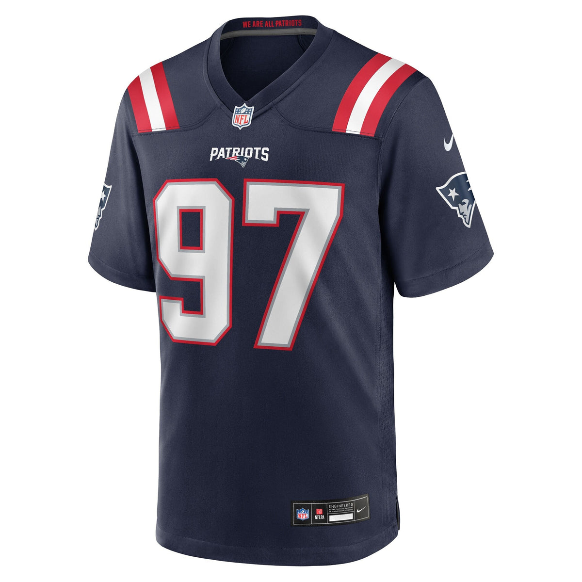 New England Patriots Milton Williams Navy Game Player Football Jersey