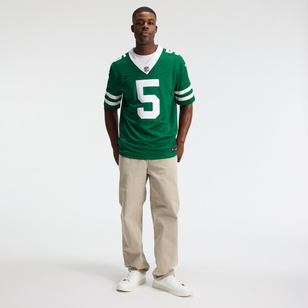 New York Jets Garrett Wilson Legacy Green Team Vapor F.U.S.E. Stitched Limited Football Jersey