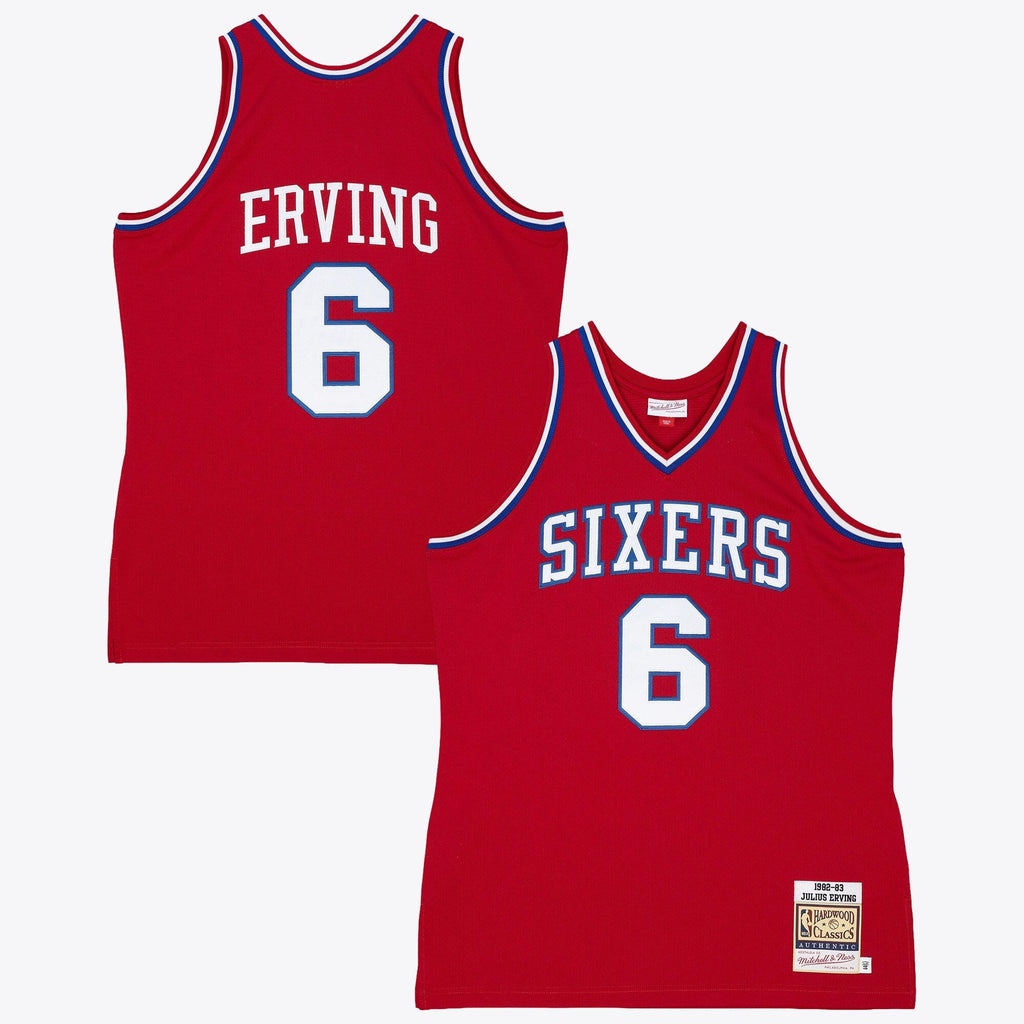Philadelphia 76ers Julius Erving 82-83 Road Jersey - Scarlet