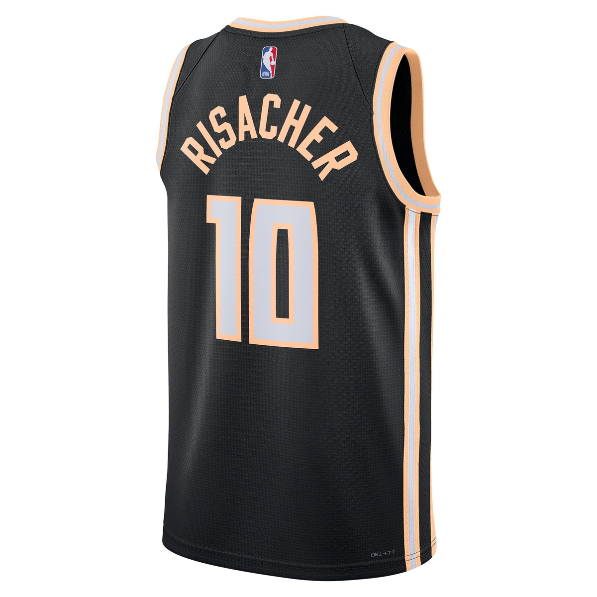 Atlanta Hawks 2025/26 City Edition Swingman Jersey - Black - Zaccharie Risacher