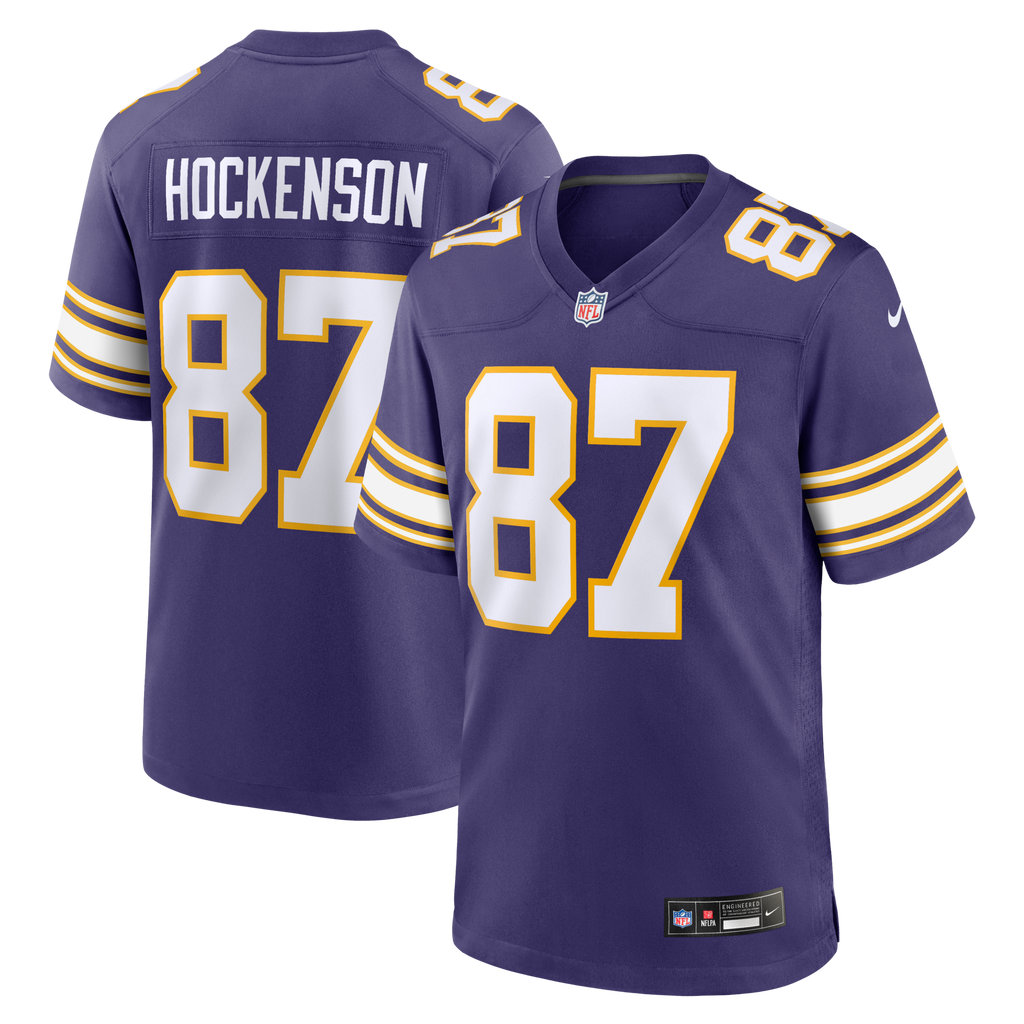 Minnesota Vikings T.J. Hockenson Purple Classic Player Game Football Jersey