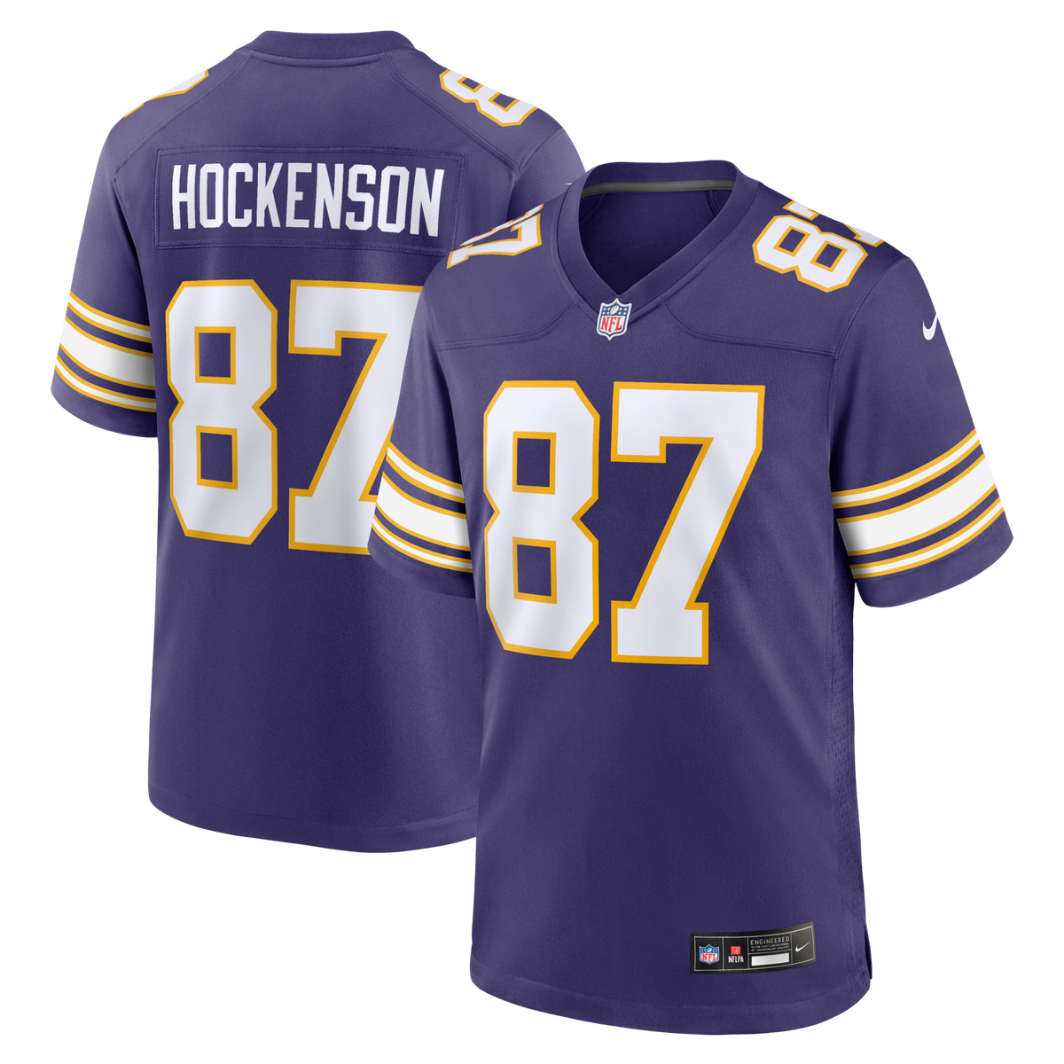Minnesota Vikings T.J. Hockenson Purple Classic Player Game Football Jersey