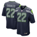 Seattle Seahawks Rashid Shaheed College Navy Team Game Football Jersey