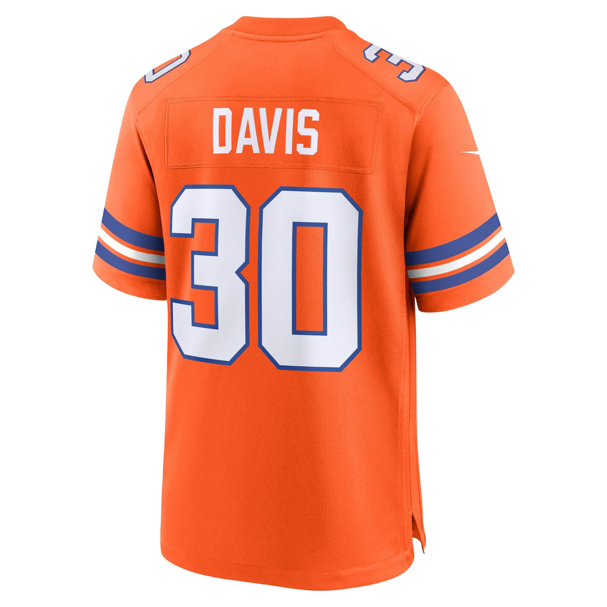 Denver Broncos Terrell Davis Orange Retired Player Alternate Game Football Jersey