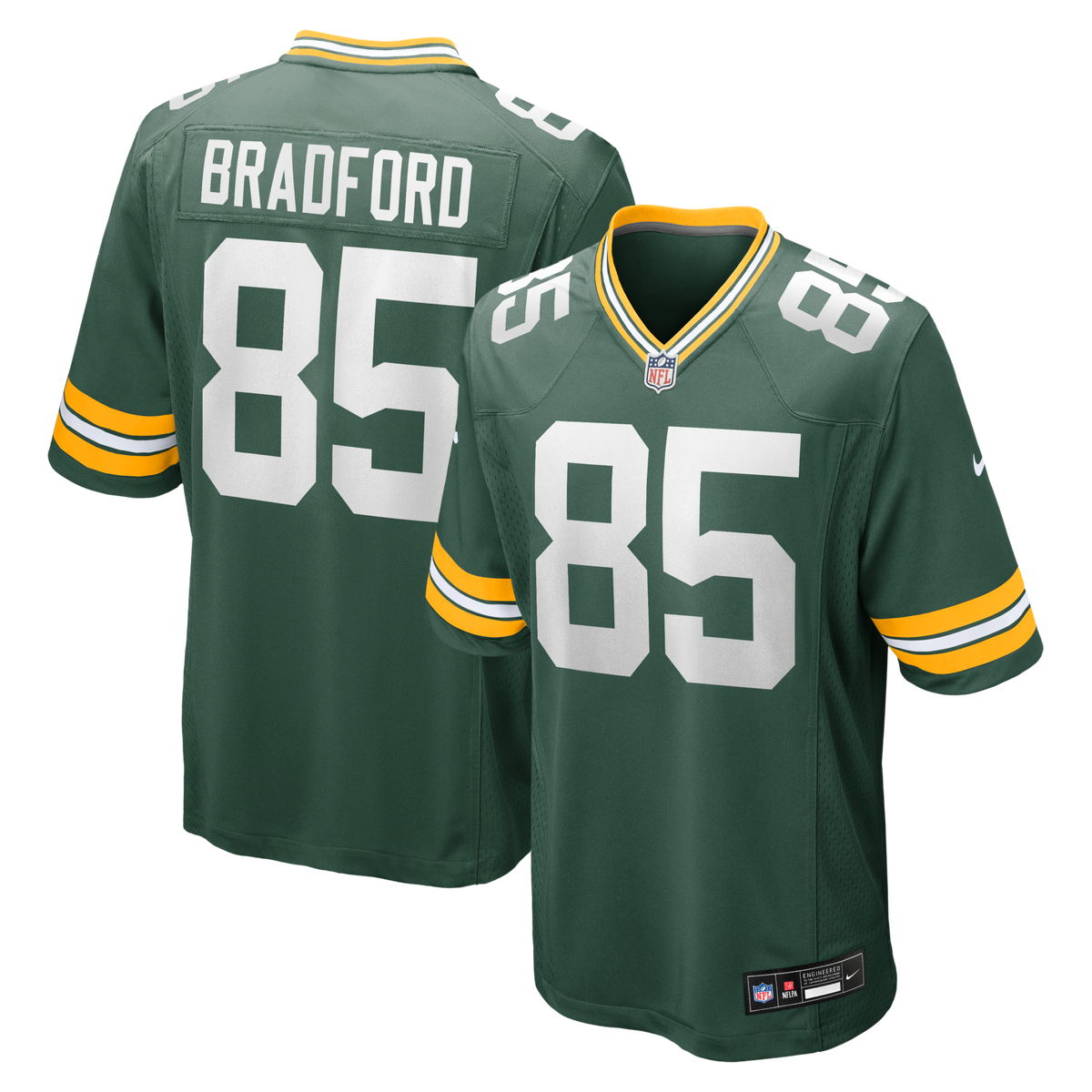 Green Bay Packers Corey Bradford Green Retired Player Football Jersey