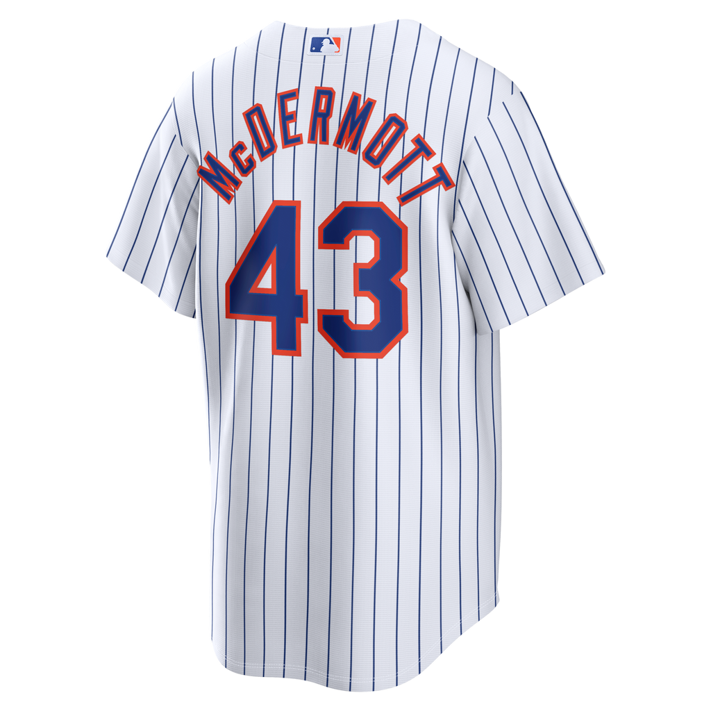 New York Mets Chayce McDermott White Home Replica Baseball Jersey