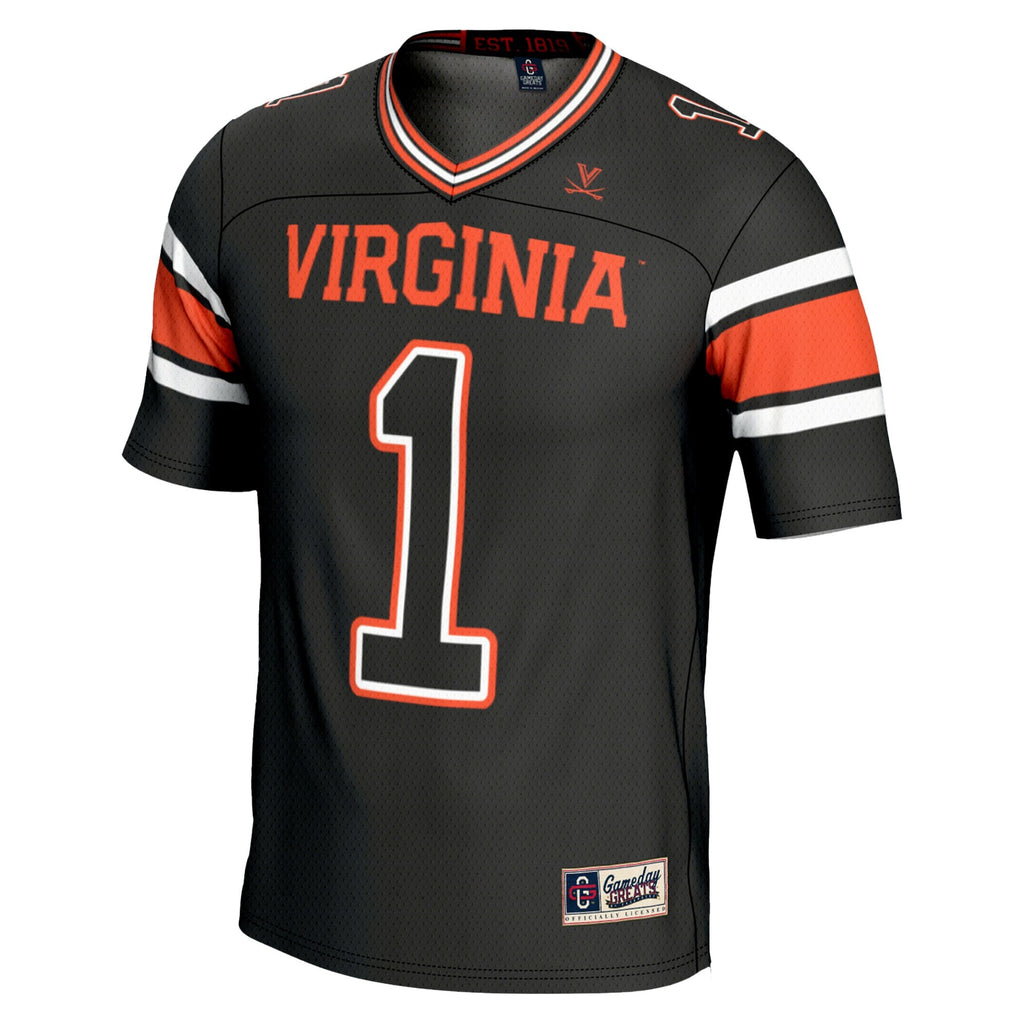 #1 Virginia Cavaliers Endzone Football Jersey - Black