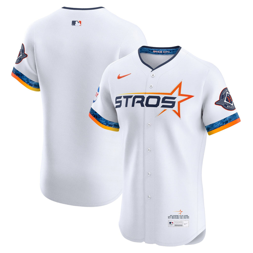 Houston Astros White 2025 City Connect Elite Baseball Jersey