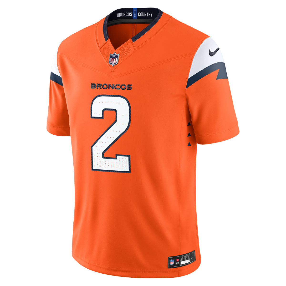Denver Broncos Patrick Surtain II Orange Team Vapor F.U.S.E. Stitched Limited Football Jersey