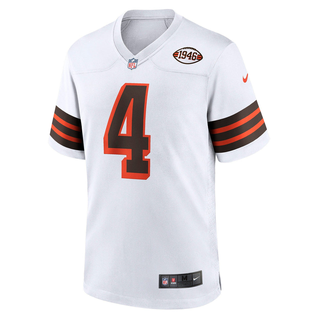 Cleveland Browns Deshaun Watson White Alternate Game Football Jersey