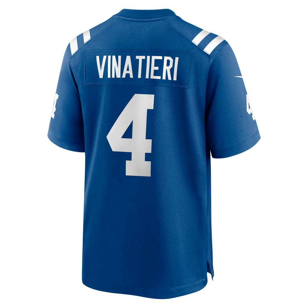 Indianapolis Colts Adam Vinatieri Royal Team Retired Game Football Jersey