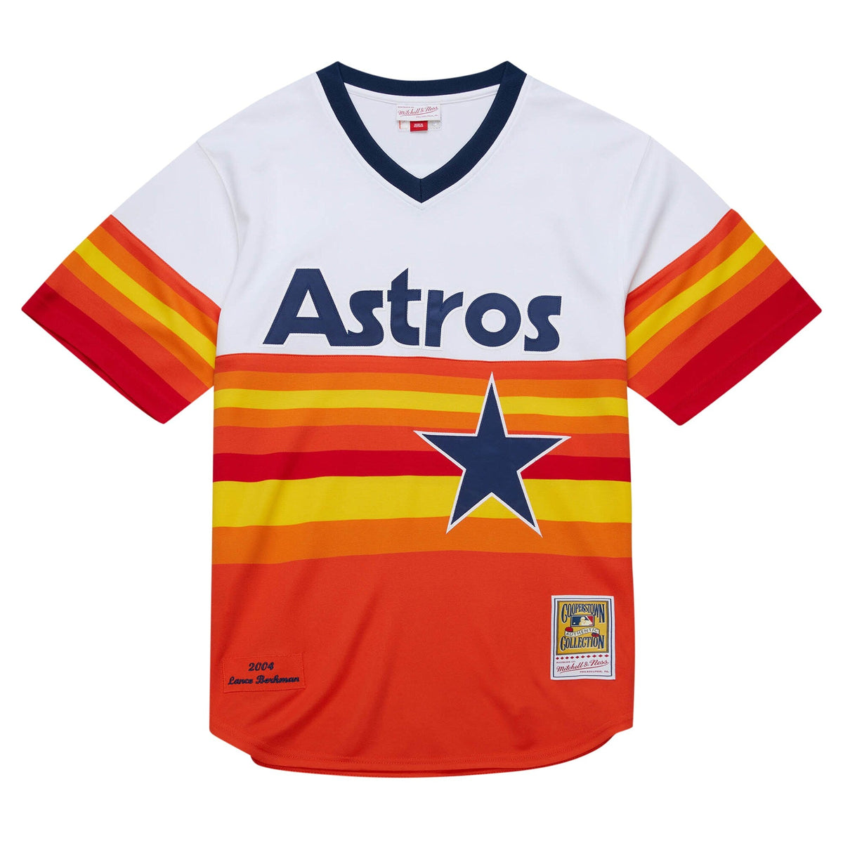 Houston Astros Lance Berkman White 2004 Cooperstown Collection Throwback Baseball Jersey