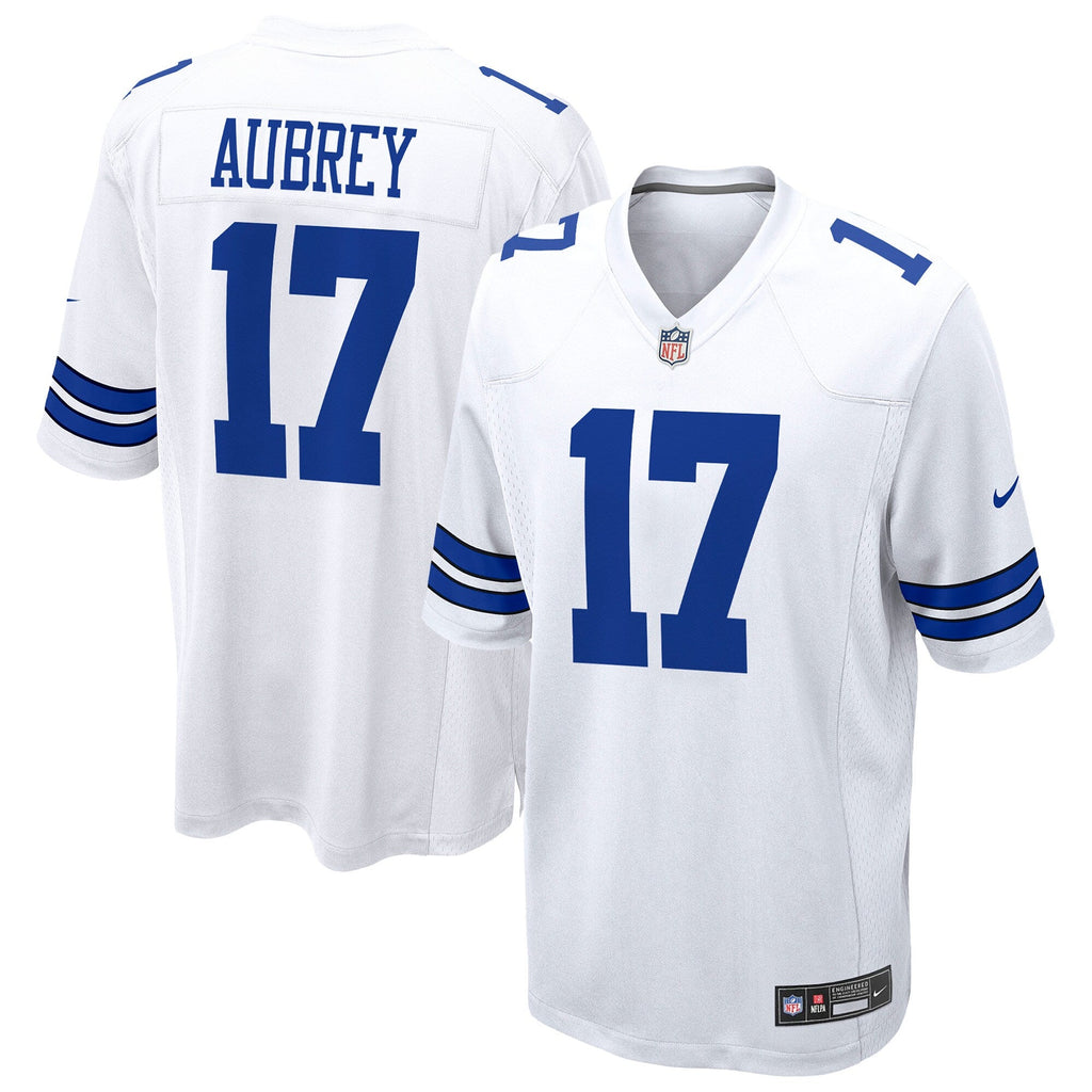 Dallas Cowboys Brandon Aubrey White Game Football Jersey