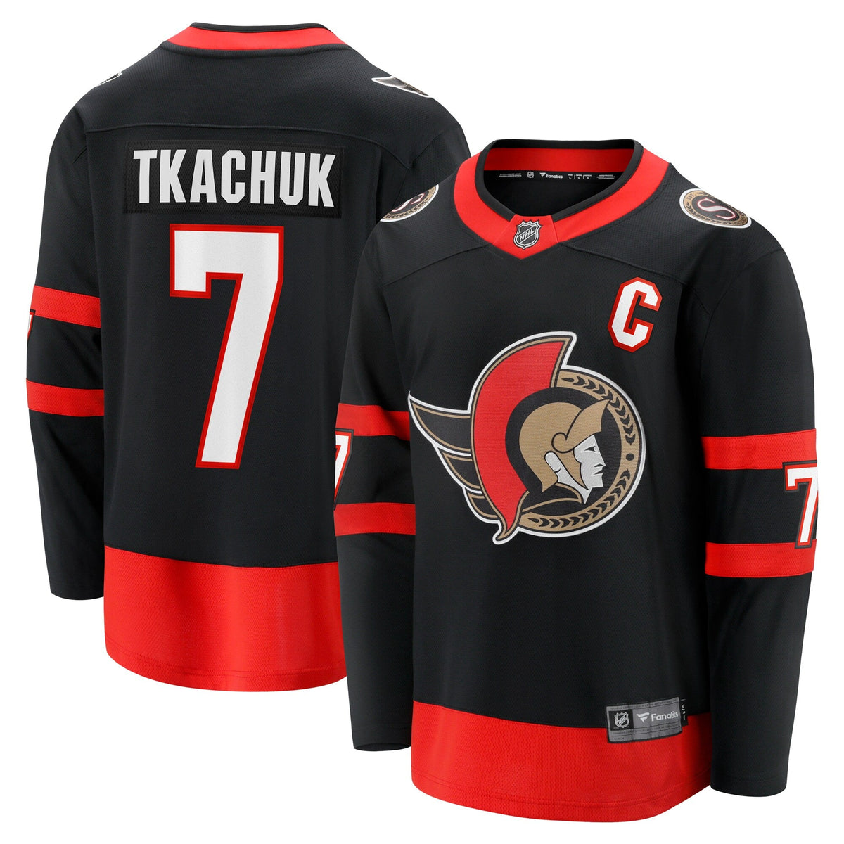 Ottawa Senators Brady Tkachuk Black Home Breakaway Hockey Jersey