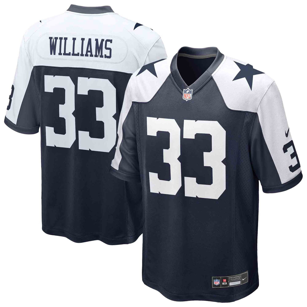 Dallas Cowboys Javonte Williams Navy Alternate Game Football Jersey