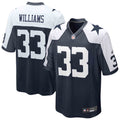 Dallas Cowboys Javonte Williams Navy Alternate Game Football Jersey