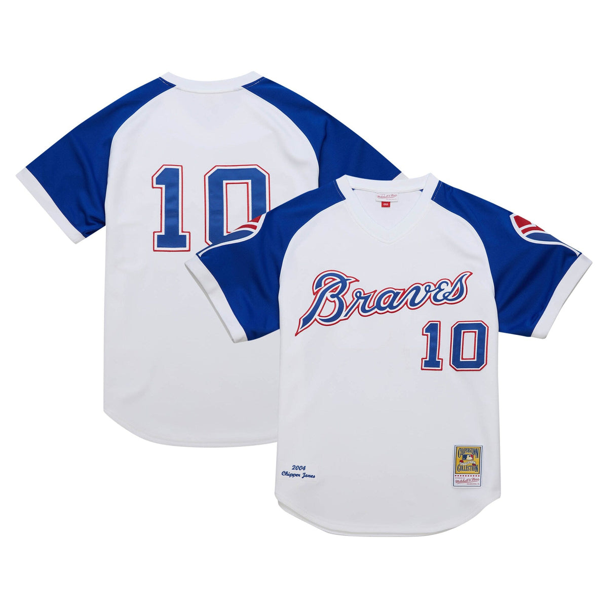 Atlanta Braves Chipper Jones White 2004 Cooperstown Collection Throwback Baseball Jersey