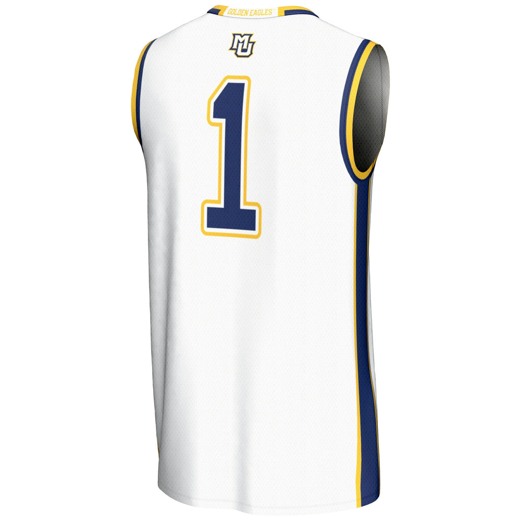 #1 Marquette Golden Eagles Lightweight Basketball Jersey - White
