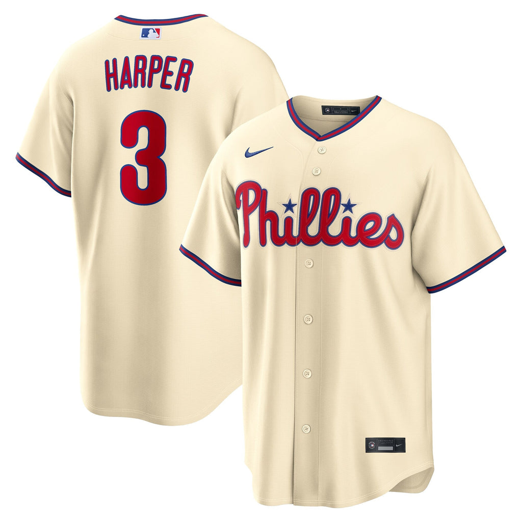 Philadelphia Phillies Bryce Harper Cream Alternate Replica Baseball Jersey