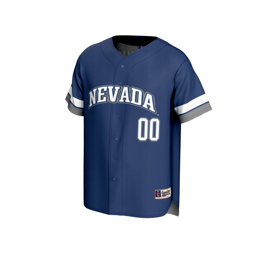 Nevada Wolf Pack NIL Pick-A-Player Baseball Lightweight Jersey - Navy