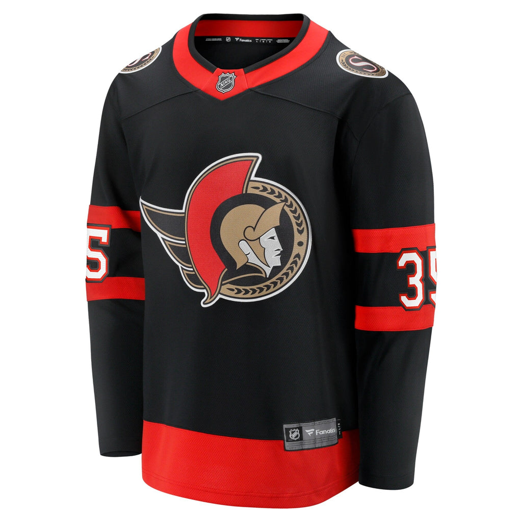 Ottawa Senators Linus Ullmark Black Home Premier Breakaway Player Hockey Jersey