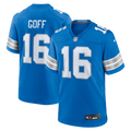 Detroit Lions Jared Goff Blue Game Football Jersey